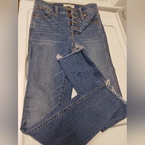 Madewell high raised skinny cropped jeans